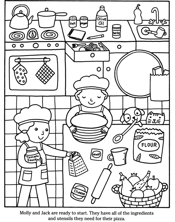 free coloring sheet from Dover