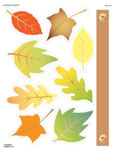 basket and leaves printable