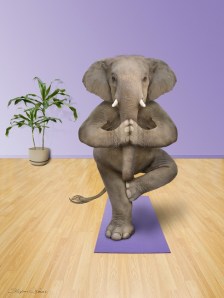 elephant in tree pose