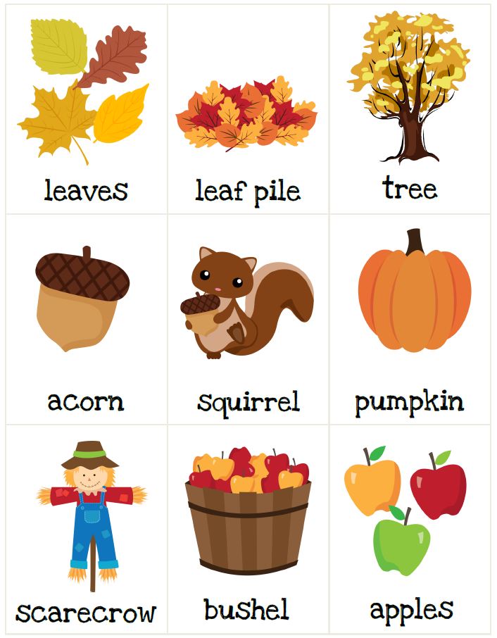 fall memory match game - click to open 1-page PDF