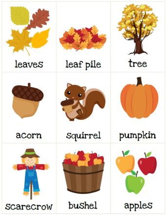 fall memory match game - click to open 1-page PDF