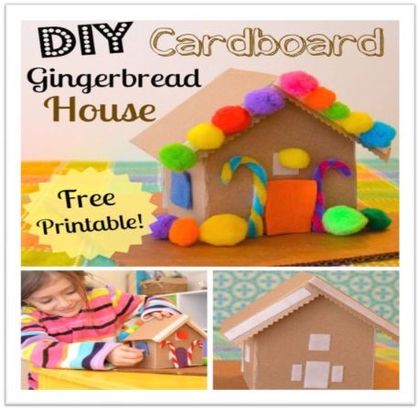DIY cardboard gingerbread house