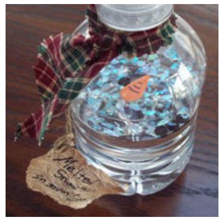 melted snowman glitter bottle craft