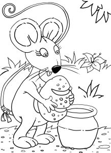 Manny the Mouse Coloring Page