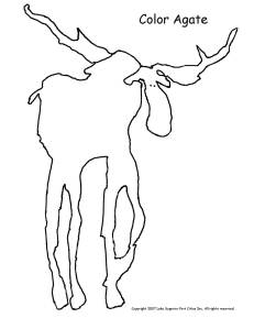 agate the moose coloring page - click to open PDF
