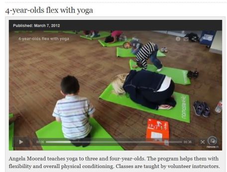 OMazing Kids Yoga at Educare short video clip - click pic to go to The Oklahoman website to watch