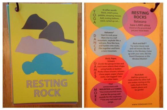 resting rock - front & back of card