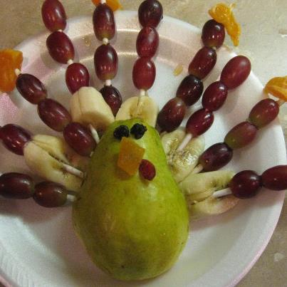 turkey fruit snack idea