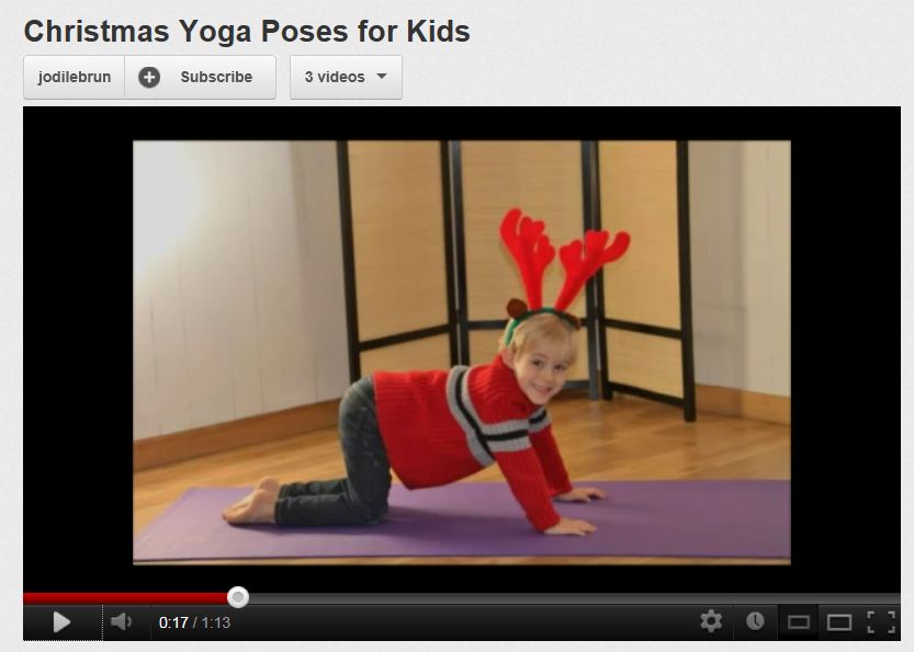 christmas yoga poses for kids