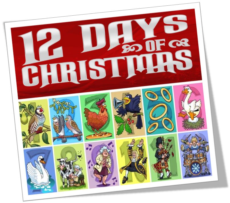 The 12 Days of Christmas blog post