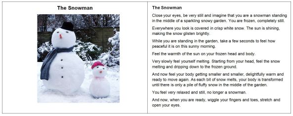 The Snowman relaxation script