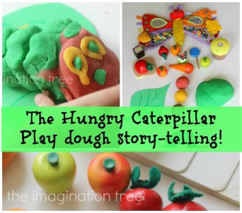 Very Hungry Caterpillar - Playdoh storytelling ideas from The Imagination Tree (click pic to go that blog)