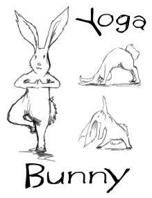 Yoga Bunny Coloring page - click pic to open 1-page PDF
