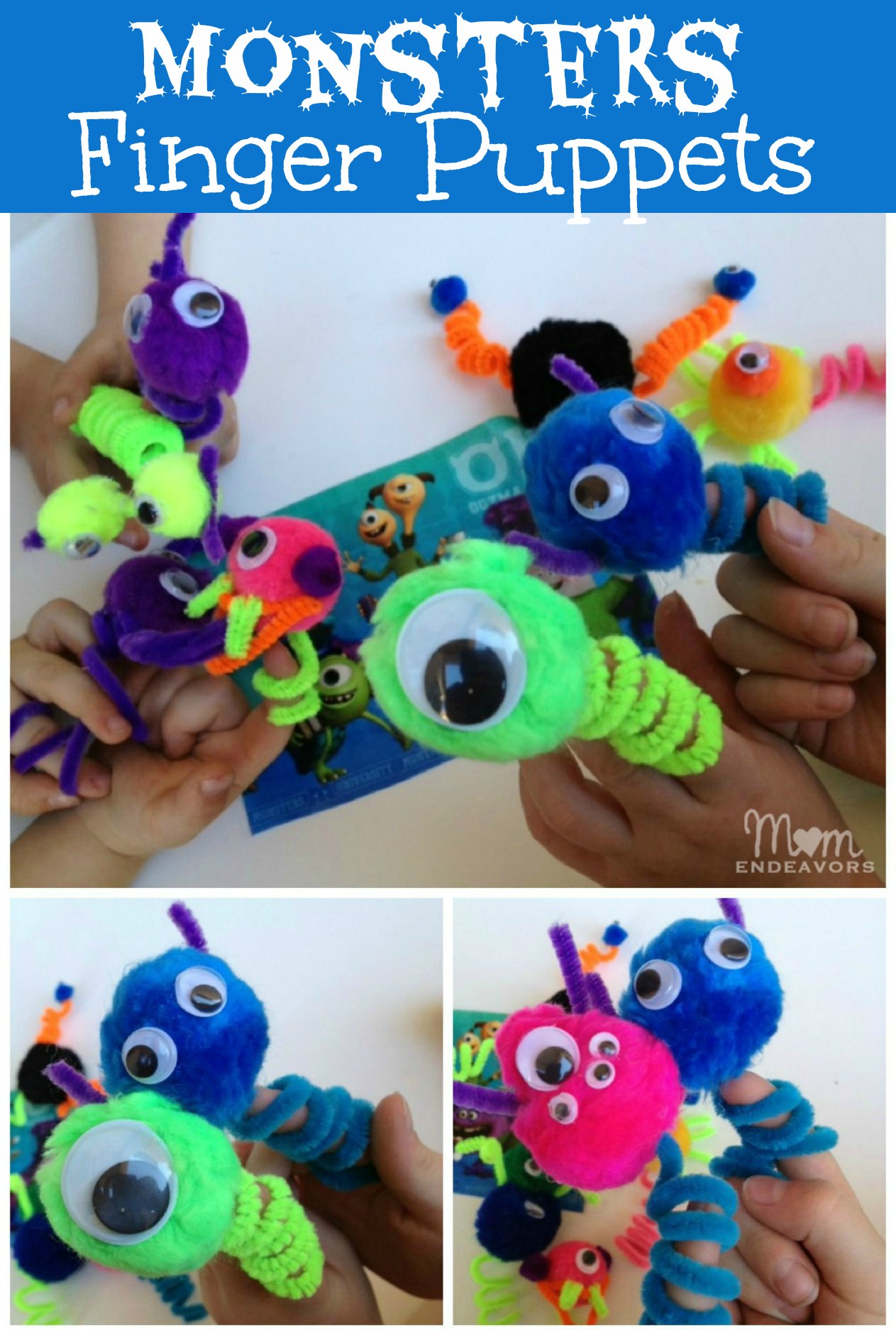 Monsters Finger Puppets craft