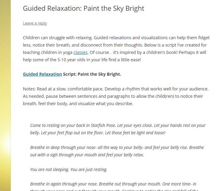 paint the sky relaxation