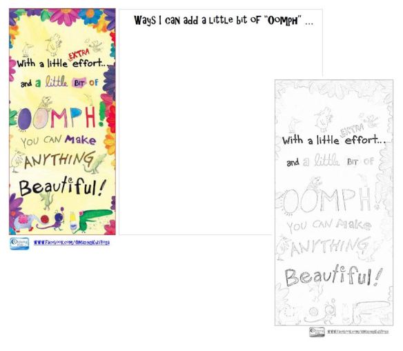 A Little Bit of Oomph activity sheets - click pic to open 2-page PDF