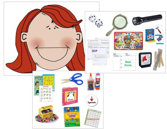 There Was A Speech Teacher Who Swallowed Some Dice - click pic to open free 3-page PDF printable Story Props made by OMazing Kids