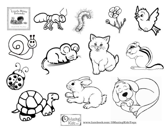 Little Bitty Friends - coloring page from OMazing Kids