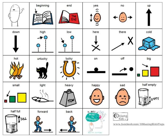 Opposite Cards - free printable from OMazing Kids for The Hueys in Whats the Opposite by Oliver Jeffers