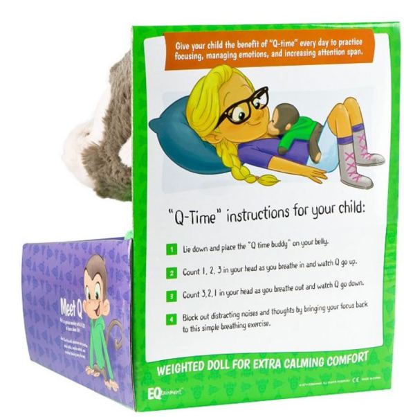 Breathing activity instructions for Q-Time Buddy plush doll
