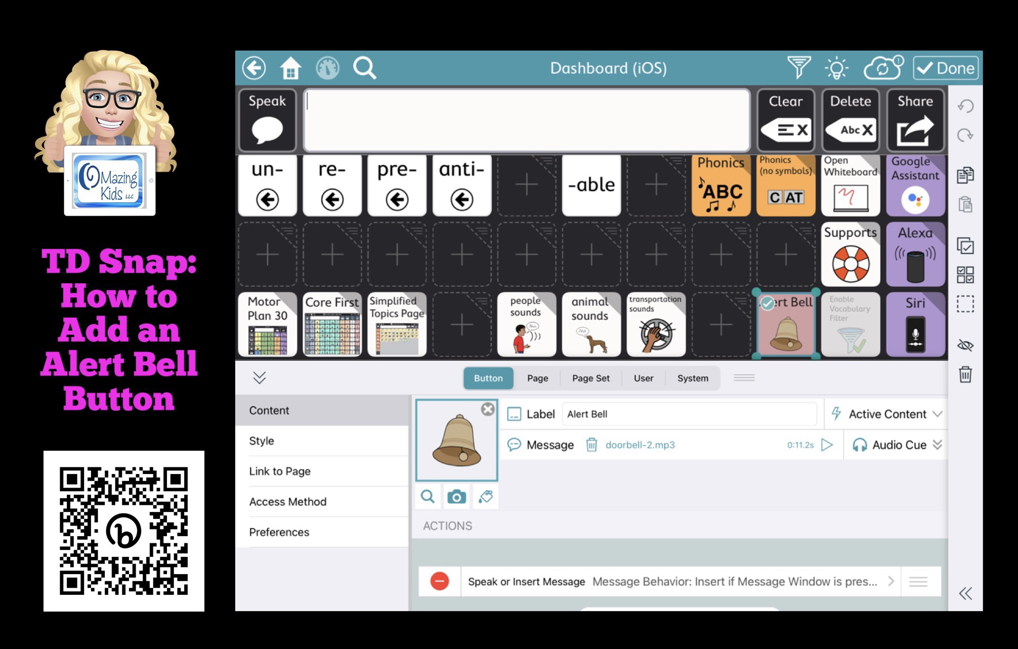 TD Snap AAC: How to Add an Alert Bell (to gain attention) – video ...